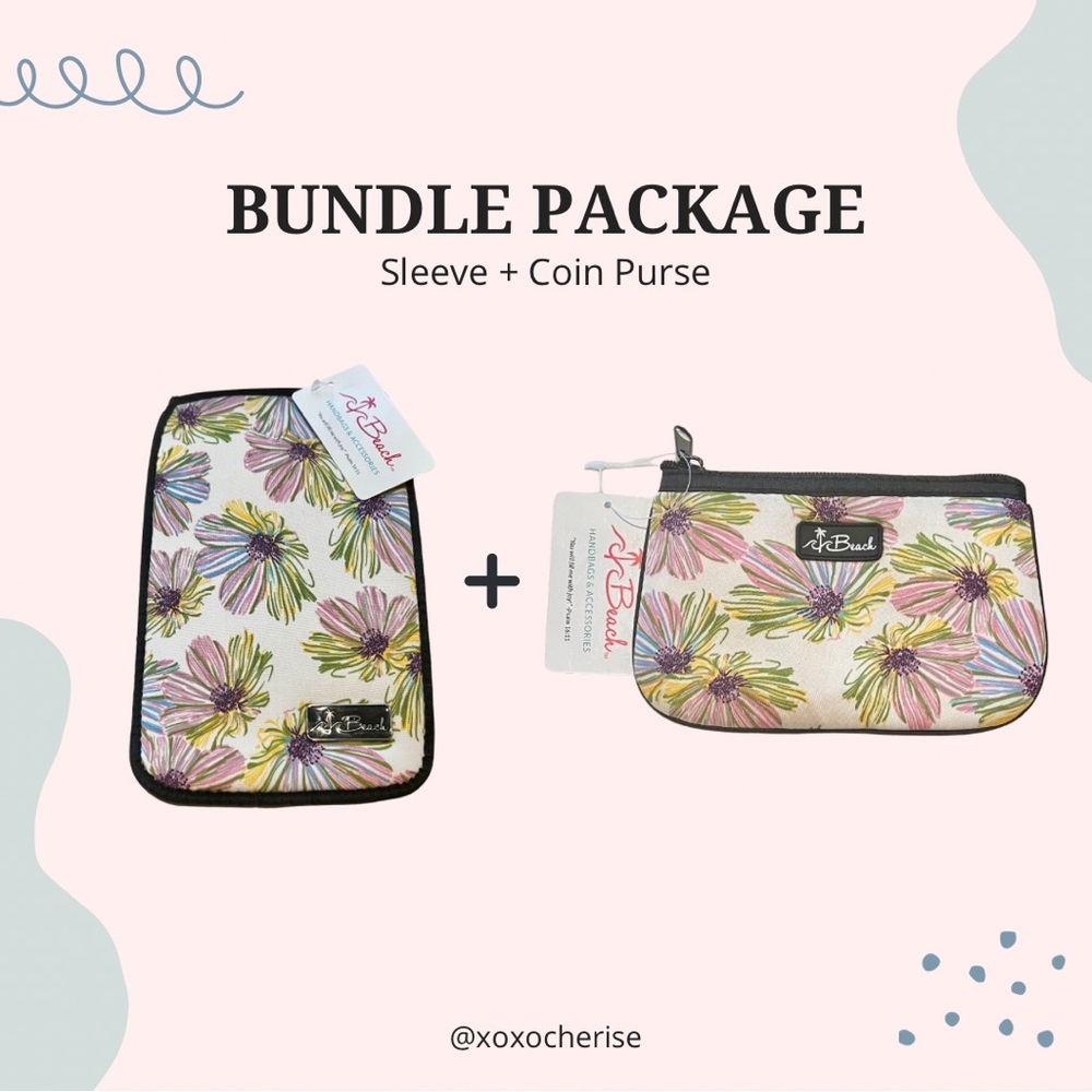Floral Sleeve and Coin Purse Set